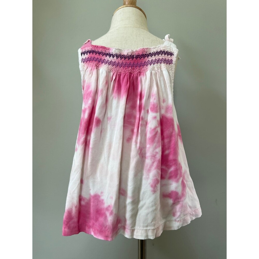 Girls Tye Dye Sleeveless Pink & White Halter Top Shirt Blouse sz 6/7 - Picture 3 of 4